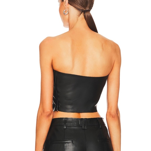 NWT Susana Monaco Leather Tube Top - Picture 2 of 4